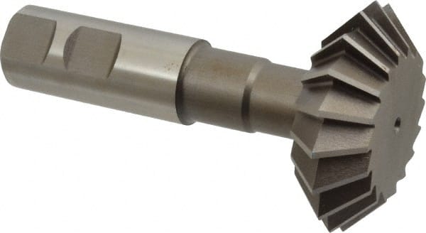 Keo - 2-1/4° 2-1/4" Cut Diam, 3/4" Cut Width, 7/8" Shank, High Speed Steel Double-Angle Cutter - All Tool & Supply