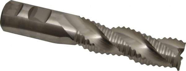 Niagara Cutter - 1" Diam, Coarse Pitch, 3" LOC, 3 Flute Cobalt Roughing Square End Mill - Uncoated, 5-1/2" OAL, 1" Shank Diam, Single End, Centercutting, 36° Helix - All Tool & Supply