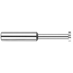 Harvey Tool - 1/4" Cut Diam, 0.04" Cut Width, 1/4" Shank, Straight-Tooth Woodruff Keyseat Cutter - Exact Industrial Supply