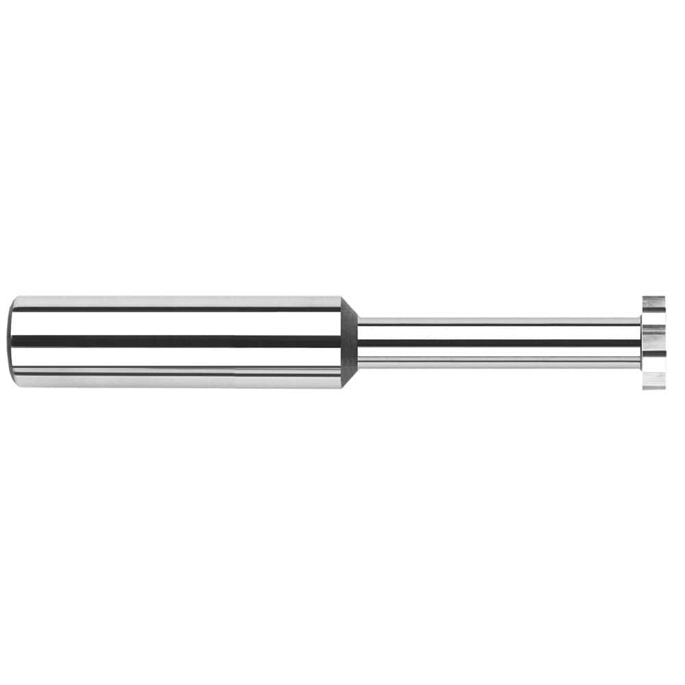 Harvey Tool - 1/16" Cut Diam, 1/64" Cut Width, 1/8" Shank, Straight-Tooth Woodruff Keyseat Cutter - Exact Industrial Supply