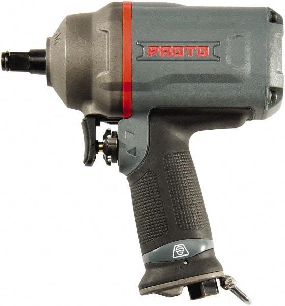 Proto - 1/2" Drive, 7,225 RPM, 1,260 Ft/Lb Torque Impact Wrench - Pistol Grip Handle, 1,160 IPM, 7.1 CFM, 90 psi, 1/4" NPT Inlet - All Tool & Supply