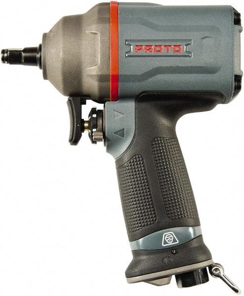 Proto - 3/8" Drive, 10,500 RPM, 525 Ft/Lb Torque Impact Wrench - Pistol Grip Handle, 1,750 IPM, 4.4 CFM, 90 psi, 1/4" NPT Inlet - All Tool & Supply