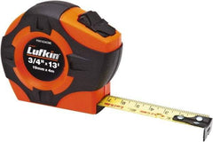 Lufkin - 13' x 3/4" Yellow Blade Tape Measure - 1/16" & 1mm Graduation, A13 Graduation Style, High-Visibility Orange Case - All Tool & Supply