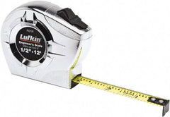 Lufkin - 12' x 1/2" Yellow Blade Tape Measure - 1/10 & 1/50" Graduation, A7 Graduation Style - All Tool & Supply