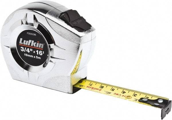 Lufkin - 16' x 19mm Yellow Blade Tape Measure - 1/16" & 1mm Graduation, A13 Graduation Style - All Tool & Supply