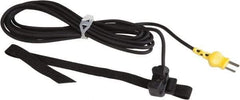 Cooper - -25 to 300°F, K Pipe Strap, Thermocouple Probe - 10 Ft. Cable Length, Mini Connector, 2 Sec Response Time - All Tool & Supply