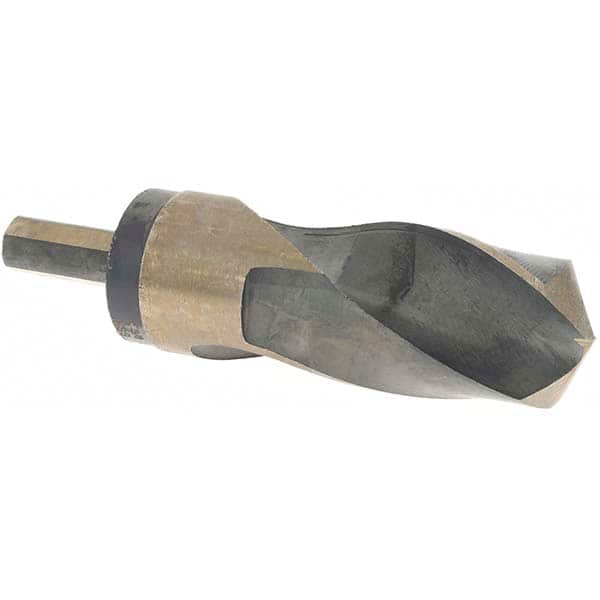 Made in USA - 1-3/8" High Speed Steel, 118° Point, Round with Flats Shank Maintenance Drill Bit - All Tool & Supply