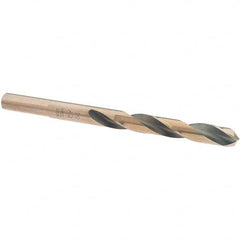 Made in USA - 19/64" High Speed Steel, 135° Point, Round with Flats Shank Maintenance Drill Bit - All Tool & Supply