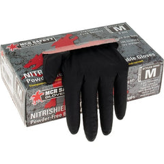 MCR Safety - Pack of (100) Size M, 3 mil, Powder Free Nitrile Disposable Gloves - All Tool & Supply