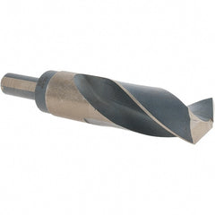 Made in USA - 63/64" High Speed Steel, 135° Point, Round with Flats Shank Maintenance Drill Bit - All Tool & Supply