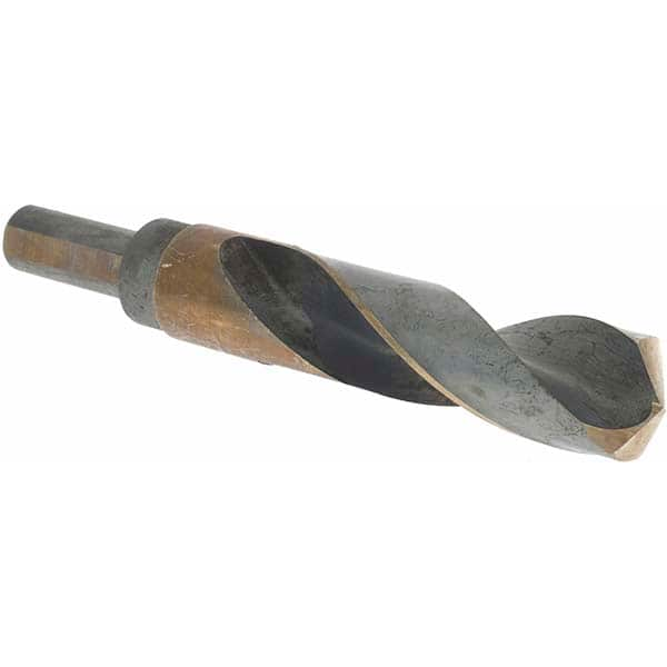 Made in USA - 53/64" High Speed Steel, 135° Point, Round with Flats Shank Maintenance Drill Bit - All Tool & Supply