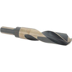 Made in USA - 51/64" High Speed Steel, 135° Point, Round with Flats Shank Maintenance Drill Bit - All Tool & Supply