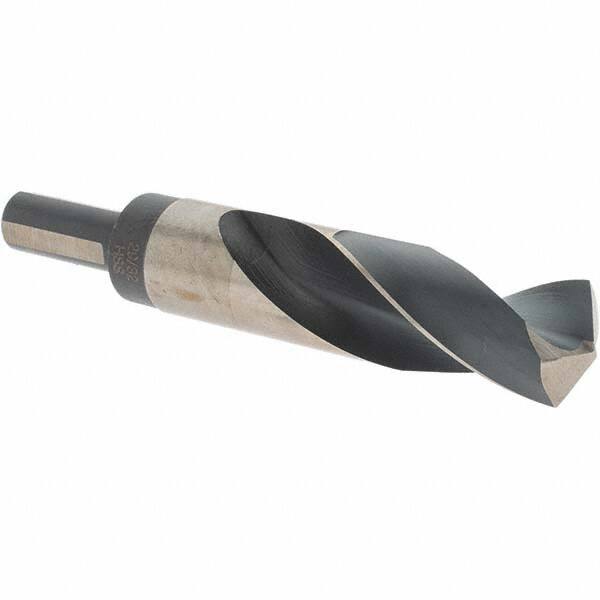 Made in USA - 29/32" High Speed Steel, 135° Point, Round with Flats Shank Maintenance Drill Bit - All Tool & Supply