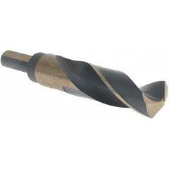 Made in USA - 27/32" High Speed Steel, 135° Point, Round with Flats Shank Maintenance Drill Bit - All Tool & Supply