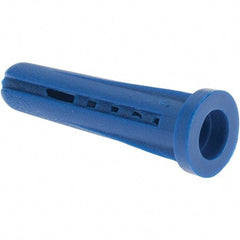 Value Collection - #8 to #10 Screw, 3/16" Diam, 7/8" Long, Plug Drywall & Hollow Wall Anchor - Plastic, Use with Concrete/Masonry, Drywall & Wallboard - All Tool & Supply