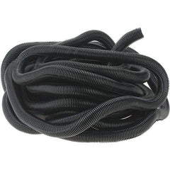 Value Collection - 0.95" ID, Black/Gray Nylon Corrugated Cable Sleeve - 50' Coil Length, -40 to 300°F - All Tool & Supply