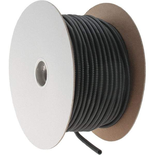 Value Collection - 0.27" ID, Black Polyethylene Corrugated Cable Sleeve - 250' Coil Length, -40 to 200°F - All Tool & Supply