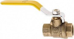 Value Collection - 3/8" Pipe, Brass Full Port Ball Valve - 2 Piece, NPT Ends, Lever Handle, 600 WOG, 150 WSP - All Tool & Supply