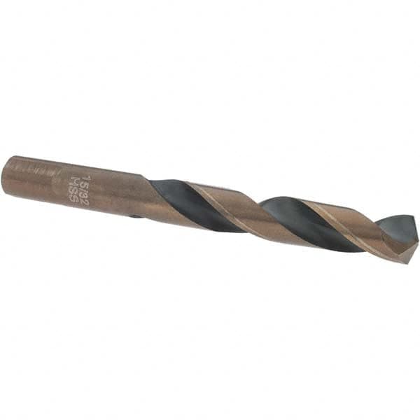 Import - 15/32" High Speed Steel, 135° Point, Round with Flats Shank Maintenance Drill Bit - All Tool & Supply