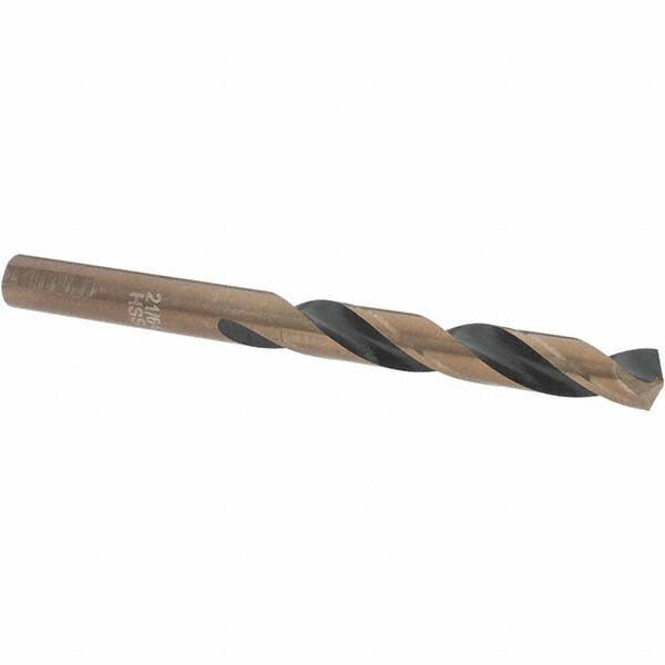 Import - 21/64" High Speed Steel, 135° Point, Round with Flats Shank Maintenance Drill Bit - Exact Industrial Supply