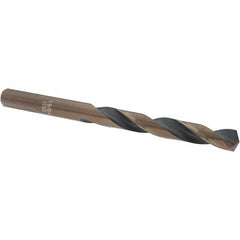 Import - 19/64" High Speed Steel, 135° Point, Round with Flats Shank Maintenance Drill Bit - All Tool & Supply