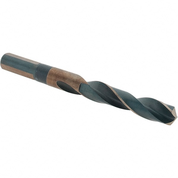 Made in USA - 17/32" High Speed Steel, 135° Point, Round with Flats Shank Maintenance Drill Bit - All Tool & Supply