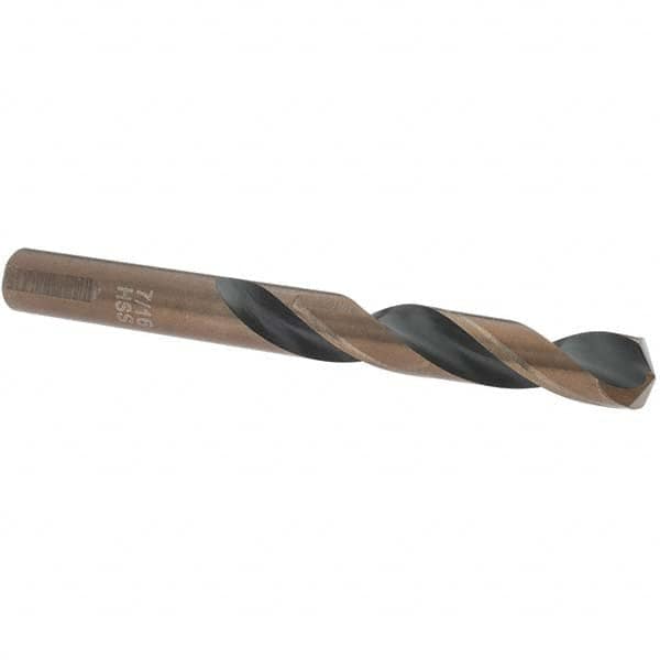 Import - 7/16" High Speed Steel, 135° Point, Round with Flats Shank Maintenance Drill Bit - All Tool & Supply