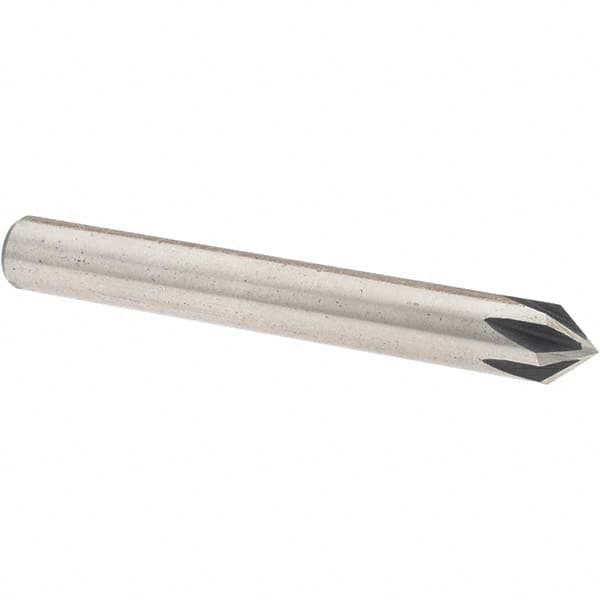 Value Collection - 1/4" Head Diam, 1/4" Shank Diam, 6 Flute 82° High Speed Steel Countersink - All Tool & Supply