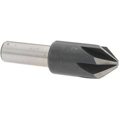 Value Collection - 3/4" Head Diam, 1/2" Shank Diam, 6 Flute 82° High Speed Steel Countersink - All Tool & Supply