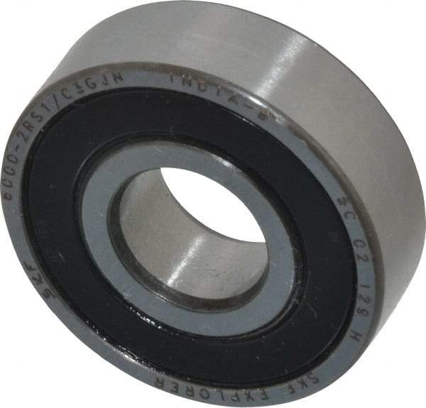 SKF - 10mm Bore Diam, 26mm OD, Double Seal Deep Groove Radial Ball Bearing - 8mm Wide, 1 Row, Round Bore, 1,960 Nm Static Capacity, 4,750 Nm Dynamic Capacity - All Tool & Supply