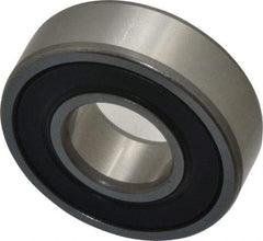 SKF - 15mm Bore Diam, 35mm OD, Double Seal Deep Groove Radial Ball Bearing - 11mm Wide, 1 Row, Round Bore, 3,750 Nm Static Capacity, 8,060 Nm Dynamic Capacity - All Tool & Supply