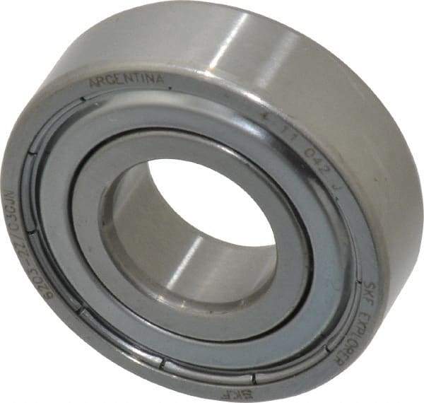 SKF - 17mm Bore Diam, 40mm OD, Double Shield Deep Groove Radial Ball Bearing - 12mm Wide, 1 Row, Round Bore, 4,750 Nm Static Capacity, 9,950 Nm Dynamic Capacity - All Tool & Supply