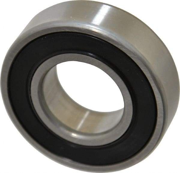 SKF - 25mm Bore Diam, 52mm OD, Double Seal Deep Groove Radial Ball Bearing - 15mm Wide, 1 Row, Round Bore, 7,800 Nm Static Capacity, 14,800 Nm Dynamic Capacity - All Tool & Supply