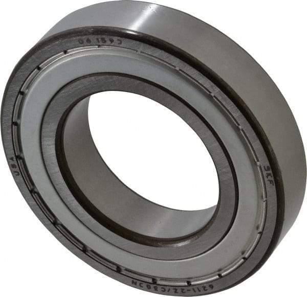 SKF - 55mm Bore Diam, 100mm OD, Double Shield Deep Groove Radial Ball Bearing - 21mm Wide, 1 Row, Round Bore, 29,000 Nm Static Capacity, 46,200 Nm Dynamic Capacity - All Tool & Supply