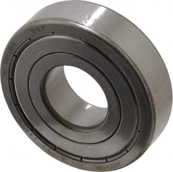 SKF - 25mm Bore Diam, 62mm OD, Double Shield Deep Groove Radial Ball Bearing - 17mm Wide, 1 Row, Round Bore, 11,600 Nm Static Capacity, 23,400 Nm Dynamic Capacity - All Tool & Supply