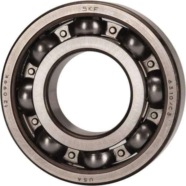 SKF - 50mm Bore Diam, 110mm OD, Open Deep Groove Radial Ball Bearing - 27mm Wide, 1 Row, Round Bore, 38,000 Nm Static Capacity, 65,000 Nm Dynamic Capacity - All Tool & Supply