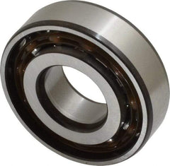 SKF - 20mm Bore Diam, 47mm OD, Open Angular Contact Radial Ball Bearing - 14mm Wide, 1 Row, Round Bore, 8,300 Lb Static Capacity, 14,000 Lb Dynamic Capacity - All Tool & Supply