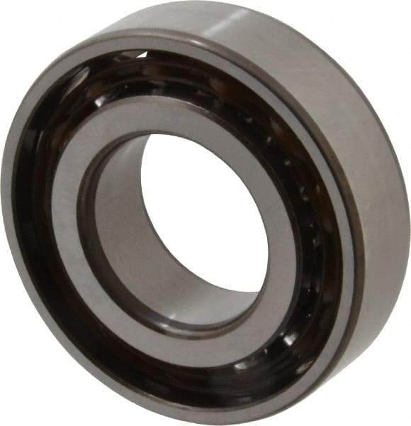 SKF - 25mm Bore Diam, 52mm OD, Open Angular Contact Radial Ball Bearing - 15mm Wide, 1 Row, Round Bore, 10,200 Lb Static Capacity, 15,600 Lb Dynamic Capacity - All Tool & Supply