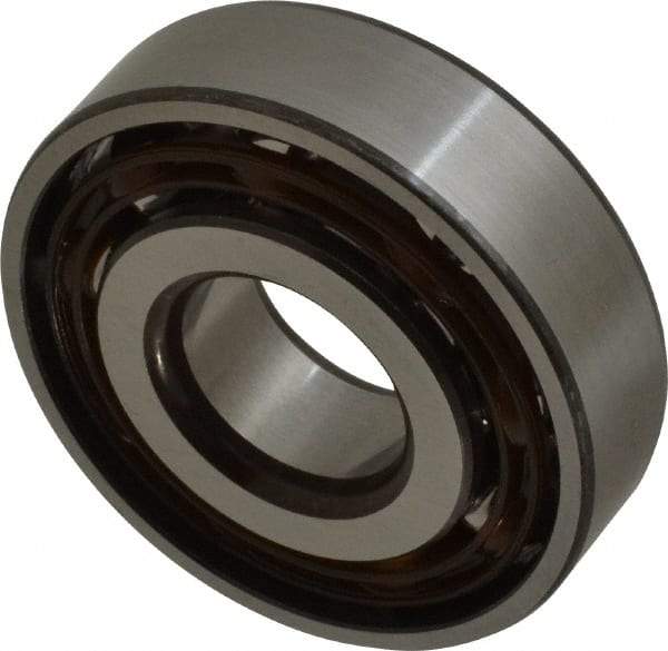 SKF - 20mm Bore Diam, 52mm OD, Open Angular Contact Radial Ball Bearing - 15mm Wide, 1 Row, Round Bore, 10,400 Lb Static Capacity, 17,400 Lb Dynamic Capacity - All Tool & Supply