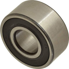 SKF - 15mm Bore Diam, 35mm OD, Double Seal Angular Contact Radial Ball Bearing - 15.9mm Wide, 2 Rows, Round Bore, 6,700 Lb Static Capacity, 11,200 Lb Dynamic Capacity - All Tool & Supply