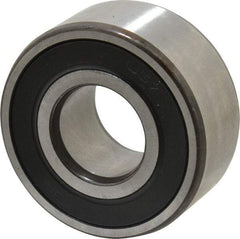 SKF - 20mm Bore Diam, 47mm OD, Double Seal Angular Contact Radial Ball Bearing - 20.6mm Wide, 2 Rows, Round Bore, 12,000 Lb Static Capacity, 19,000 Lb Dynamic Capacity - All Tool & Supply