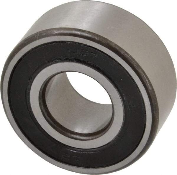 SKF - 20mm Bore Diam, 47mm OD, Double Seal Angular Contact Radial Ball Bearing - 20.6mm Wide, 2 Rows, Round Bore, 12,000 Lb Static Capacity, 19,000 Lb Dynamic Capacity - All Tool & Supply