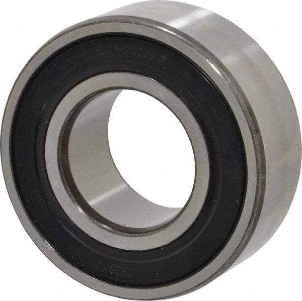 SKF - 30mm Bore Diam, 62mm OD, Double Seal Angular Contact Radial Ball Bearing - 23.8mm Wide, 2 Rows, Round Bore, 20,800 Lb Static Capacity, 28,600 Lb Dynamic Capacity - All Tool & Supply