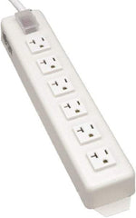 Tripp-Lite - 6 Outlets, 120 VAC15 Amps, 15' Cord, Power Outlet Strip - Keyhole, Tab Mount, 5-15/20R NEMA Configuration, 13-3/4" Strip - All Tool & Supply