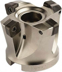 Seco - 5 Inserts, 2.4803" Cutter Diam, 0.0787" Max Depth of Cut, Indexable High-Feed Face Mill - 1.063" Arbor Hole Diam, 0.4882" Keyway Width, 1.9685" High, SCE.. 1206.. Inserts - All Tool & Supply