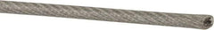 Value Collection - 1/8" x 3/32" Diam, Aircraft Cable - 920 Lb Breaking Strength, 7 x 7 Strand Core, Vinyl Coating - All Tool & Supply