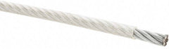 Value Collection - 7/16" x 3/8" Diam, Aircraft Cable - 14,400 Lb Breaking Strength, 7 x 19 Strand Core, Vinyl Coating - All Tool & Supply