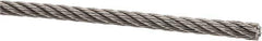 Value Collection - 1/8" Diam, Aircraft Cable - 1,700 Lb Breaking Strength, 7 x 7 Strand Core - All Tool & Supply