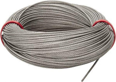 Value Collection - 1/16" Diam, Aircraft Cable - 480 Lb Breaking Strength, 7 x 7 Strand Core - All Tool & Supply