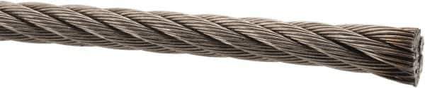 Value Collection - 5/16" Diam, Aircraft Cable - 9,000 Lb Breaking Strength, 7 x 19 Strand Core - All Tool & Supply